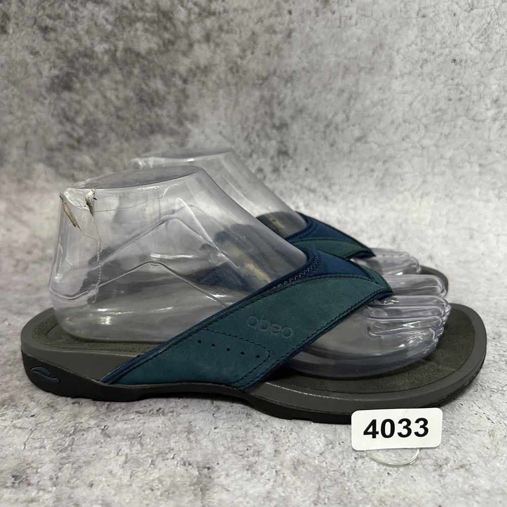 ABEO Balboa Sandals Women's 7.5 Navy Blue Flip Flop Metatarsal Orthotic Comfort